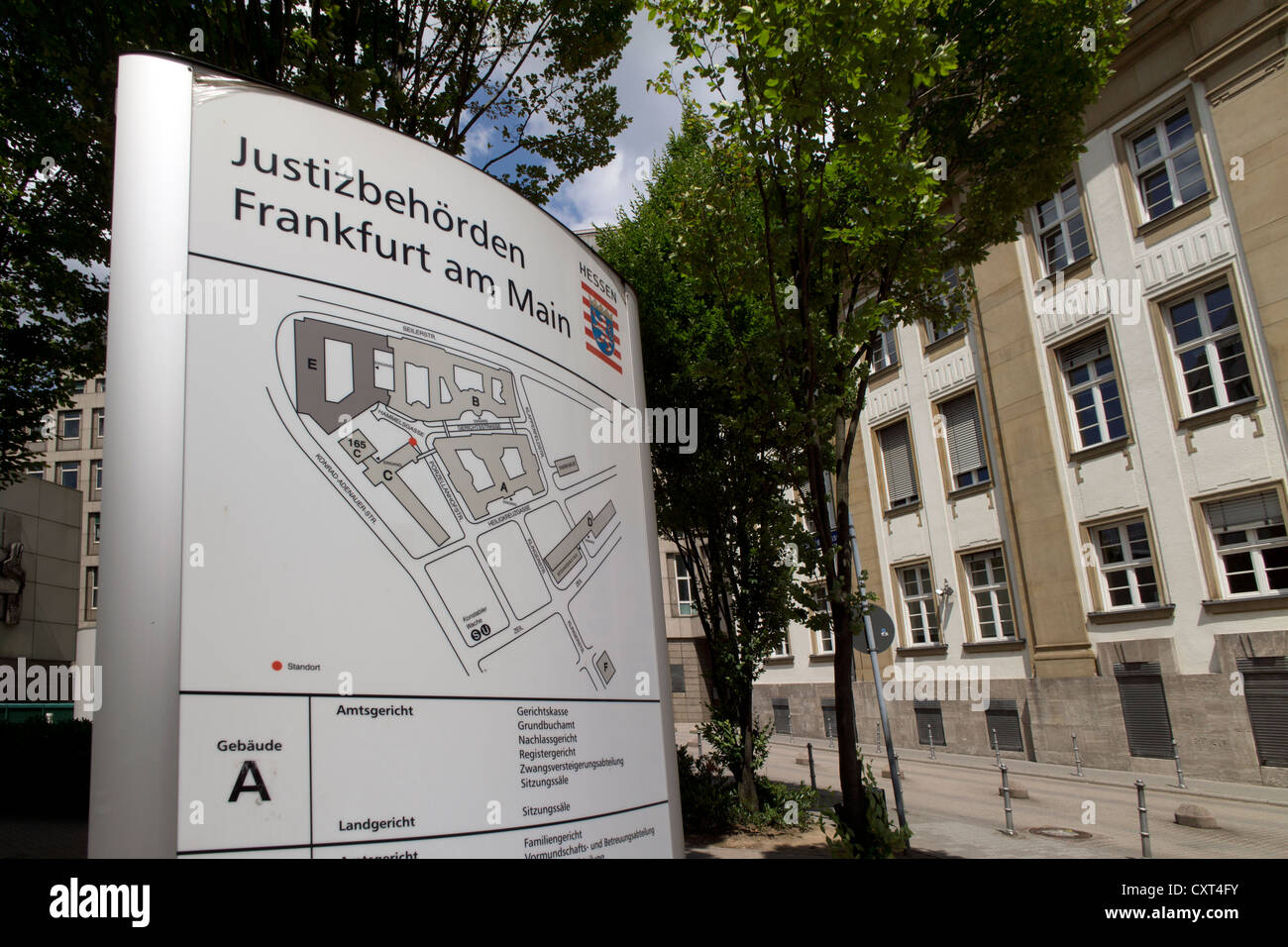 Les autorités judiciaires de Francfort, palais de justice, Frankfurt am Main, Hesse, Germany, Europe, PublicGround Banque D'Images