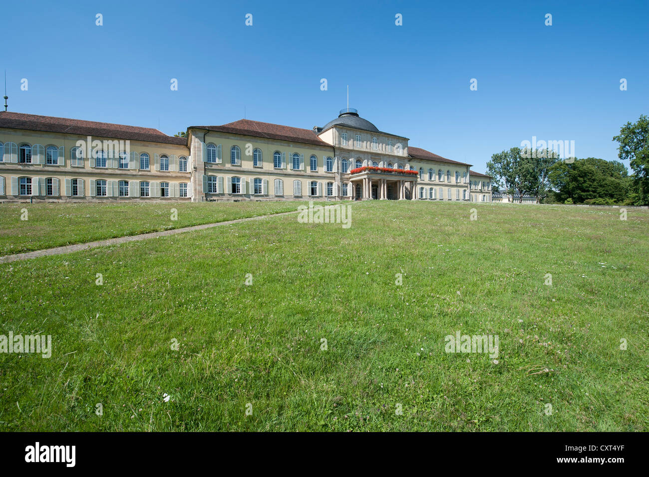 Le château Schloss Hohenheim, Hohenheim, Bade-Wurtemberg, Allemagne, Europe Banque D'Images
