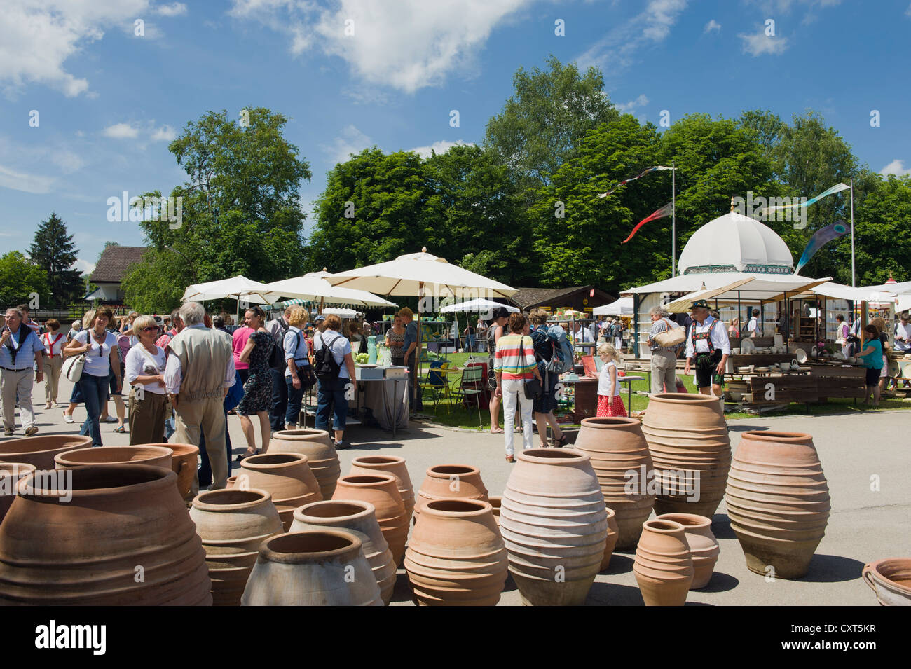Marché de la céramique en Diessen am Ammersee sur la rive du lac, le lac Ammer, Upper Bavaria, Bavaria, Germany, Europe Banque D'Images