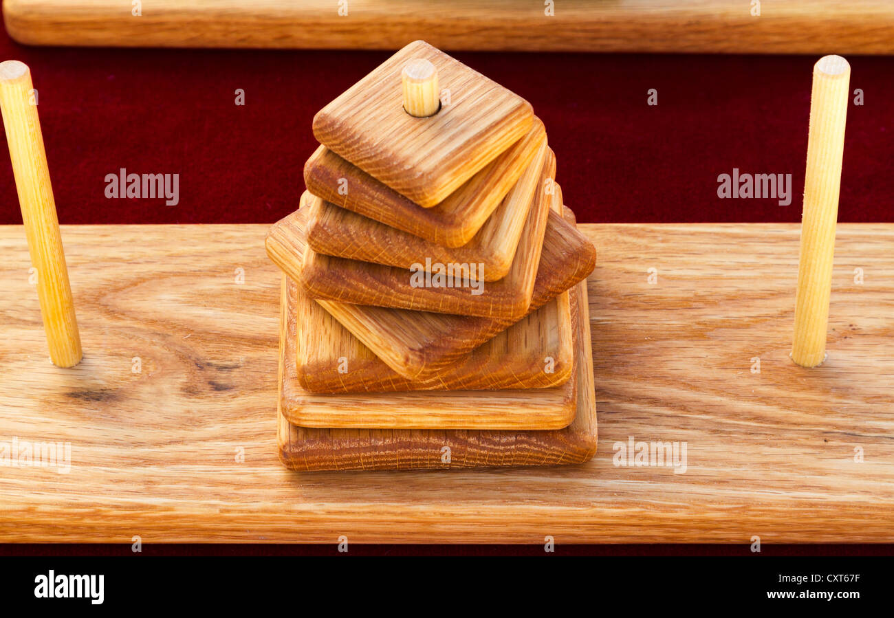 Puzzle en bois fait main Banque D'Images
