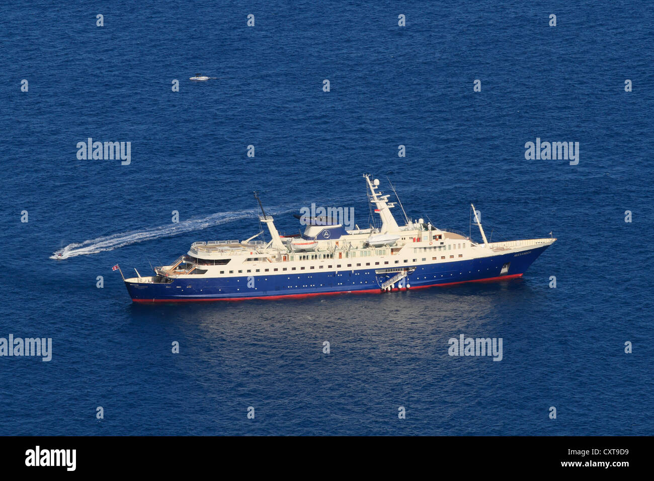 Yacht à moteur, construit par Alexander Luebecker chantier naval Flender Werke, longueur 121,95 mètres, construite en 1965, rénovation d'un navire de croisière Banque D'Images