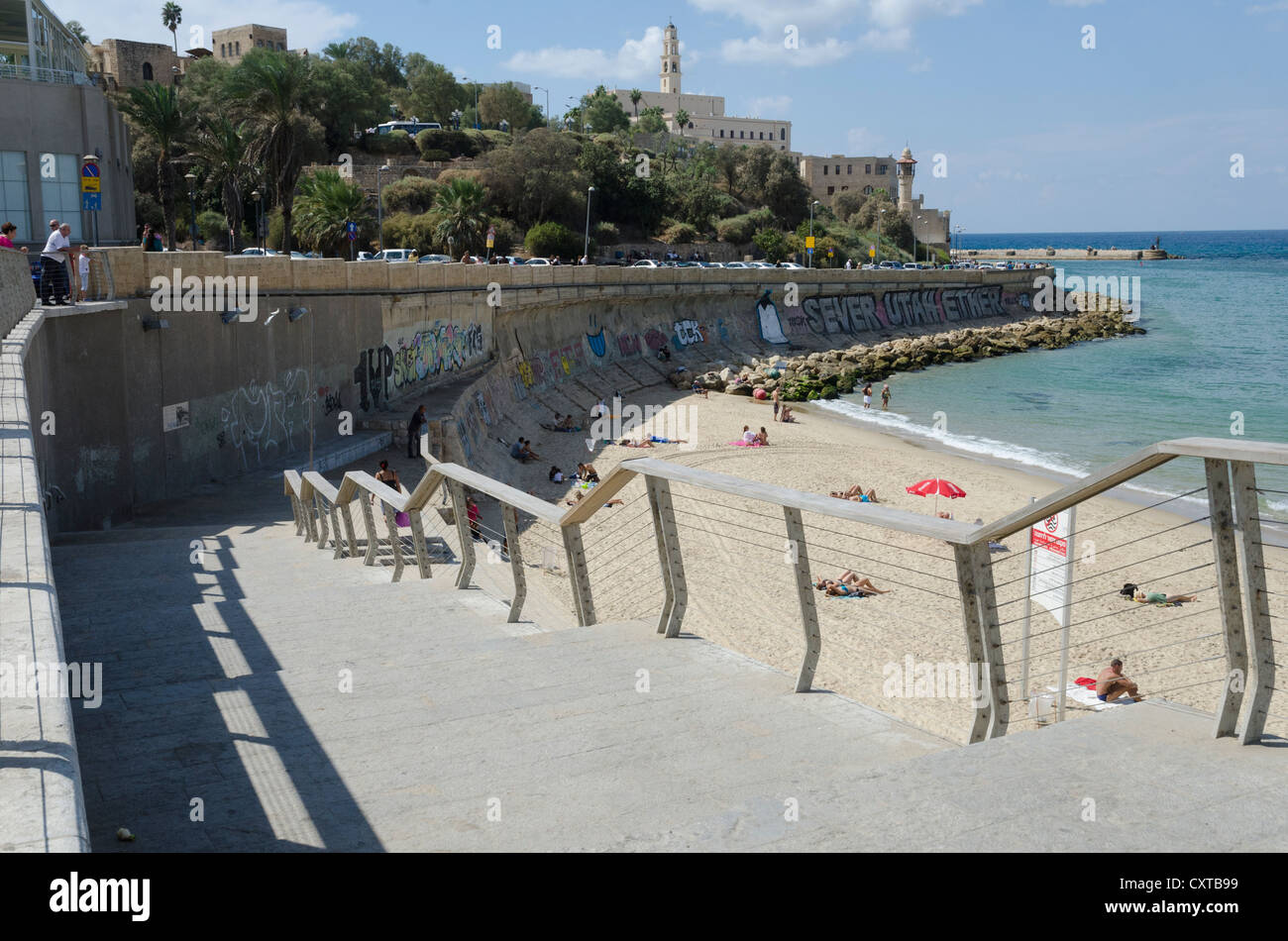 Des mesures pour la plage. La vieille ville de Jaffa. Tel Aviv. Israël. Banque D'Images
