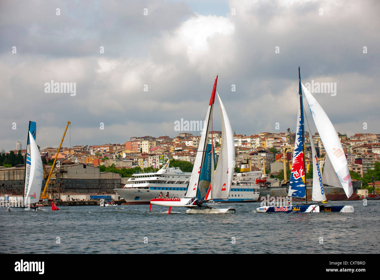 Turquie, Istanbul, Segelboote am Goldenen Horn Banque D'Images