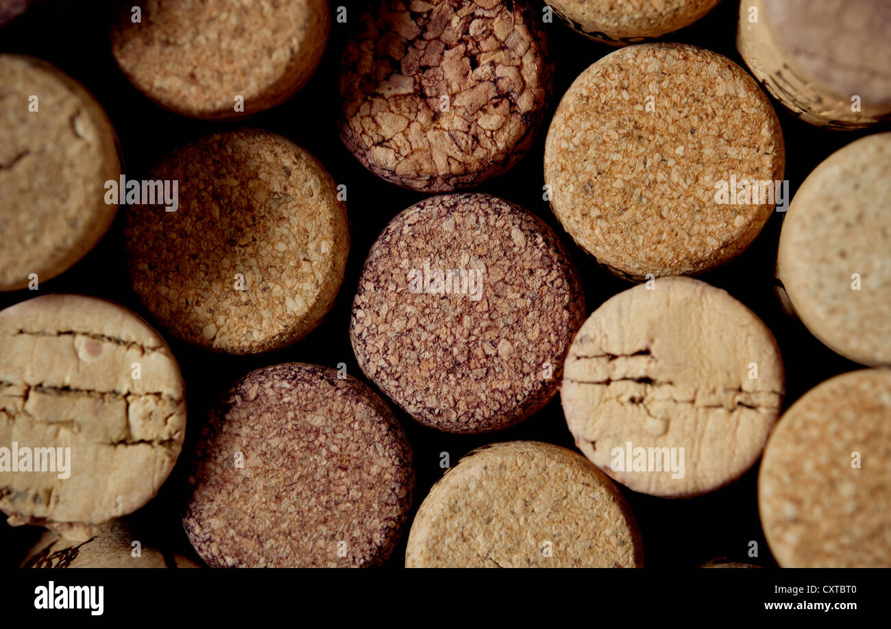 Close up of wine cork. Contexte Banque D'Images