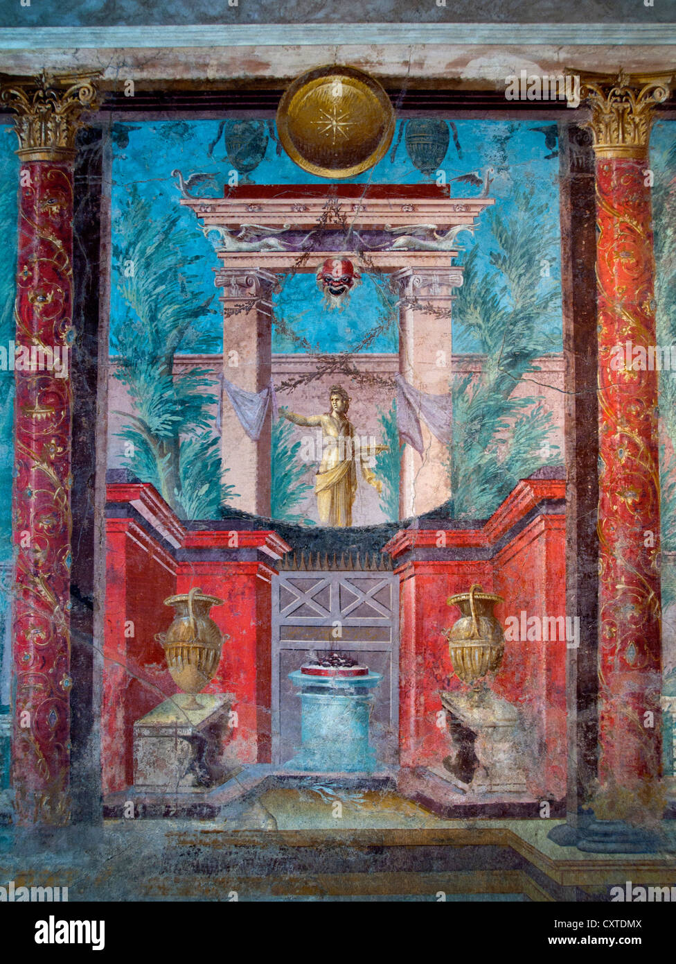 Cubiculum (chambres) de la Villa de P. Fannius Synistor à Boscoreale 50-40 républicaine fresque romaine Banque D'Images