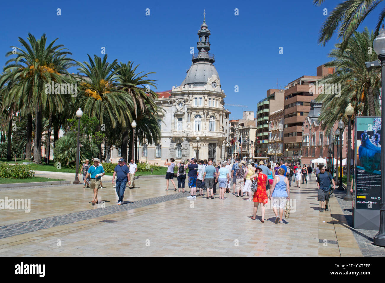 L'hôtel de ville de la ville de Carthagène, Région de Murcie, Espagne, Europe du sud-est Banque D'Images