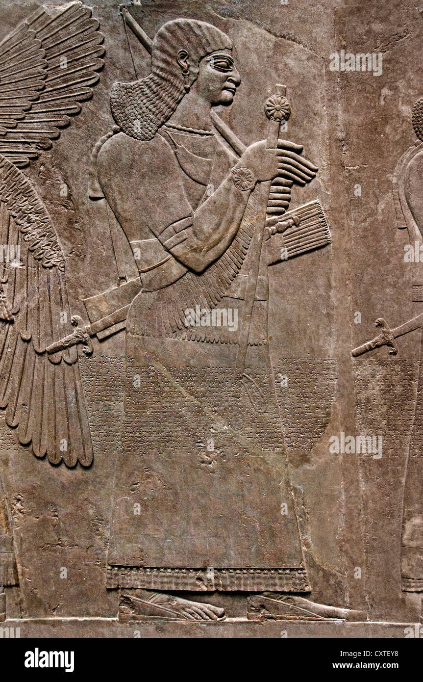 Le nord-ouest du Palais Royal d'Assurnazirpal II Nimrud 883-859 av. J.-C. en Mésopotamie Iraq ( Kalhu Musée assyrien Assyrie ) Banque D'Images