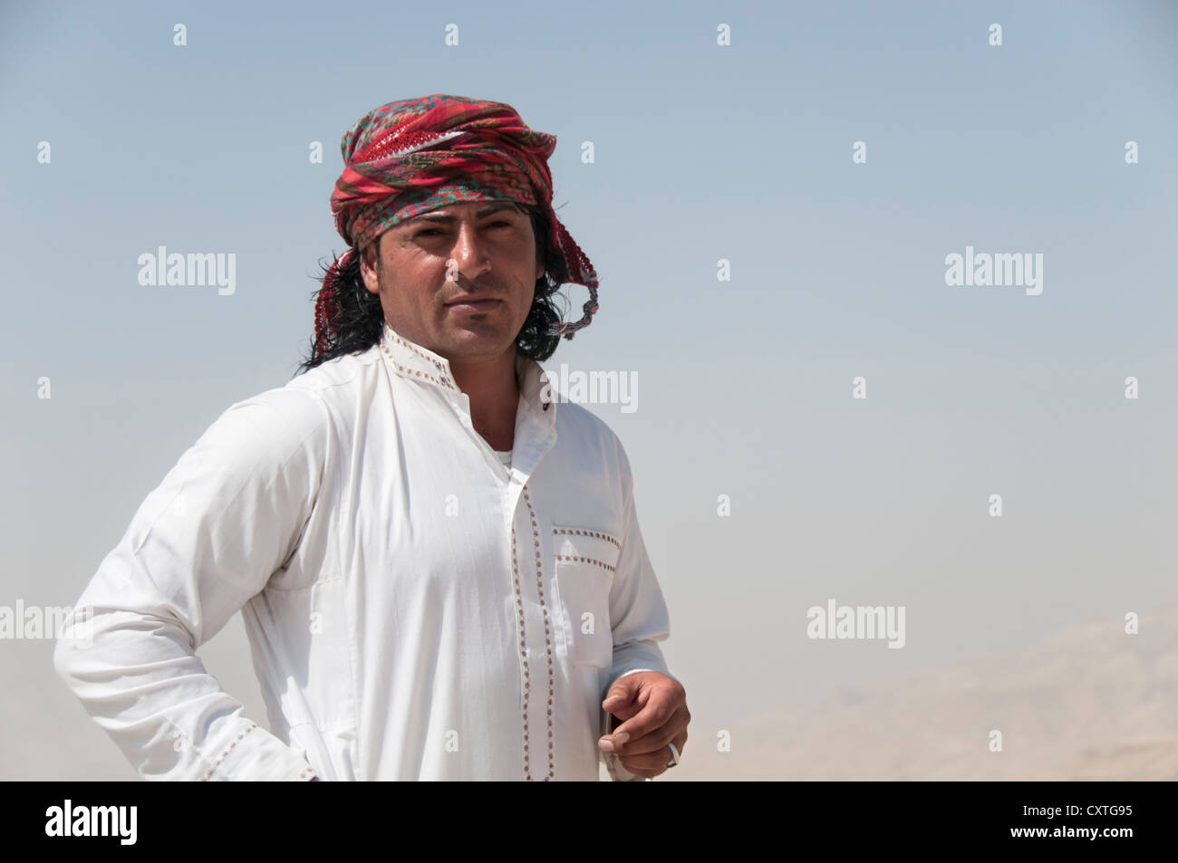 Au bédouin Wadi Al-Mujib, Jordanie Banque D'Images