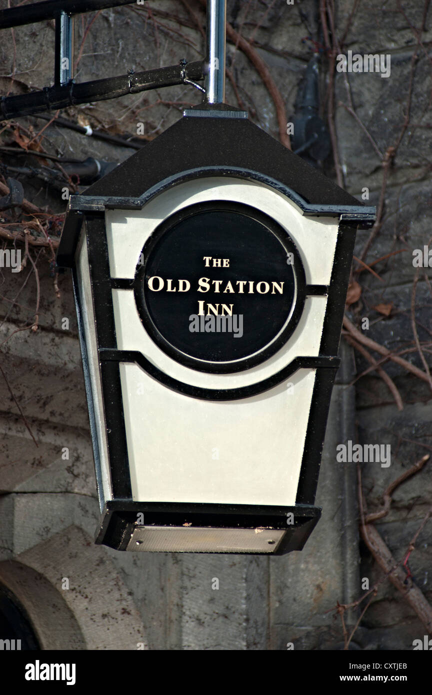 L'ancienne gare sign Banque D'Images