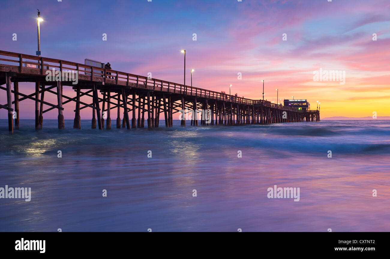 Newport Beach Pier Banque D'Images