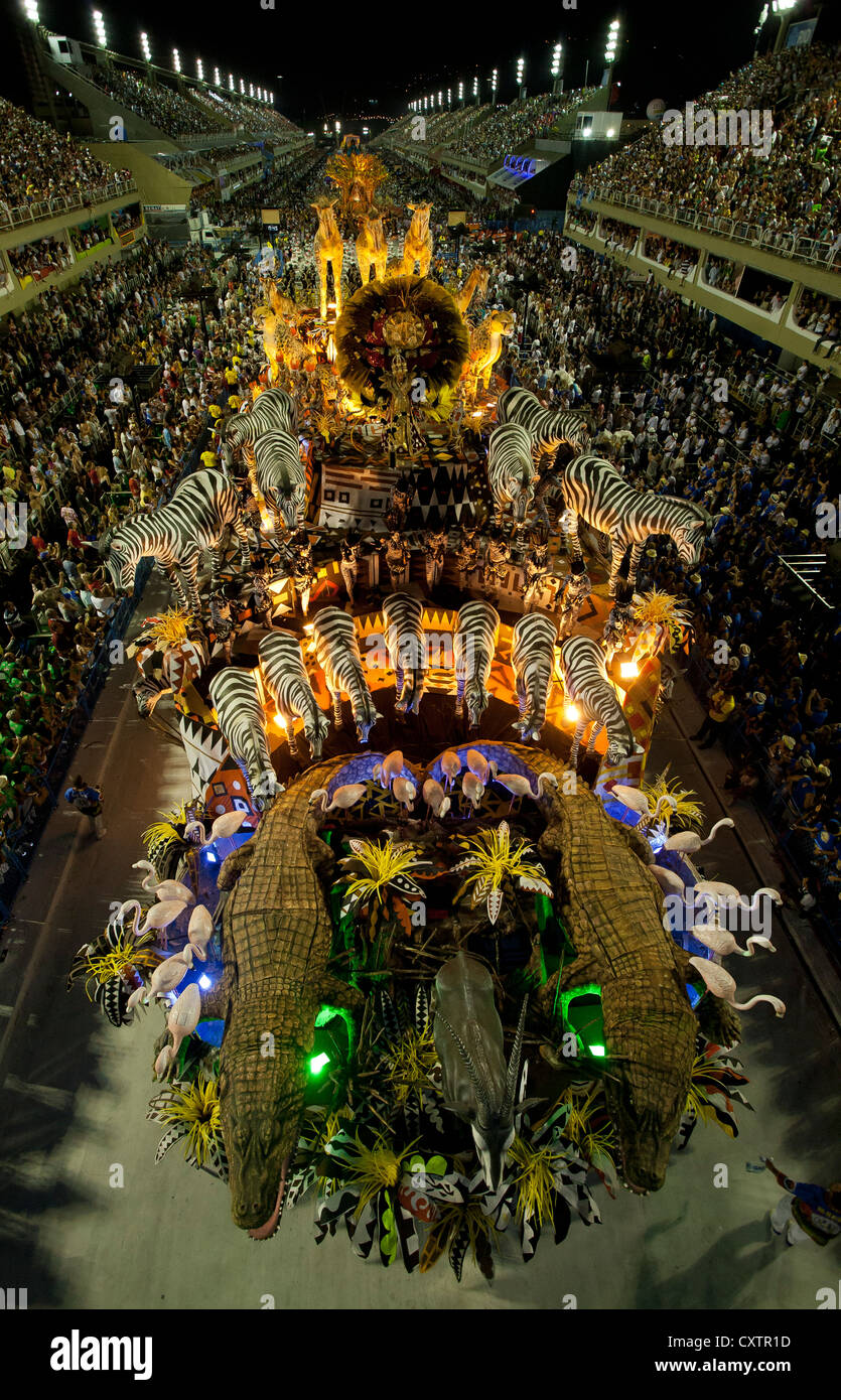 Carnaval de flottement Crocodile Rio de Janeiro Brésil Banque D'Images