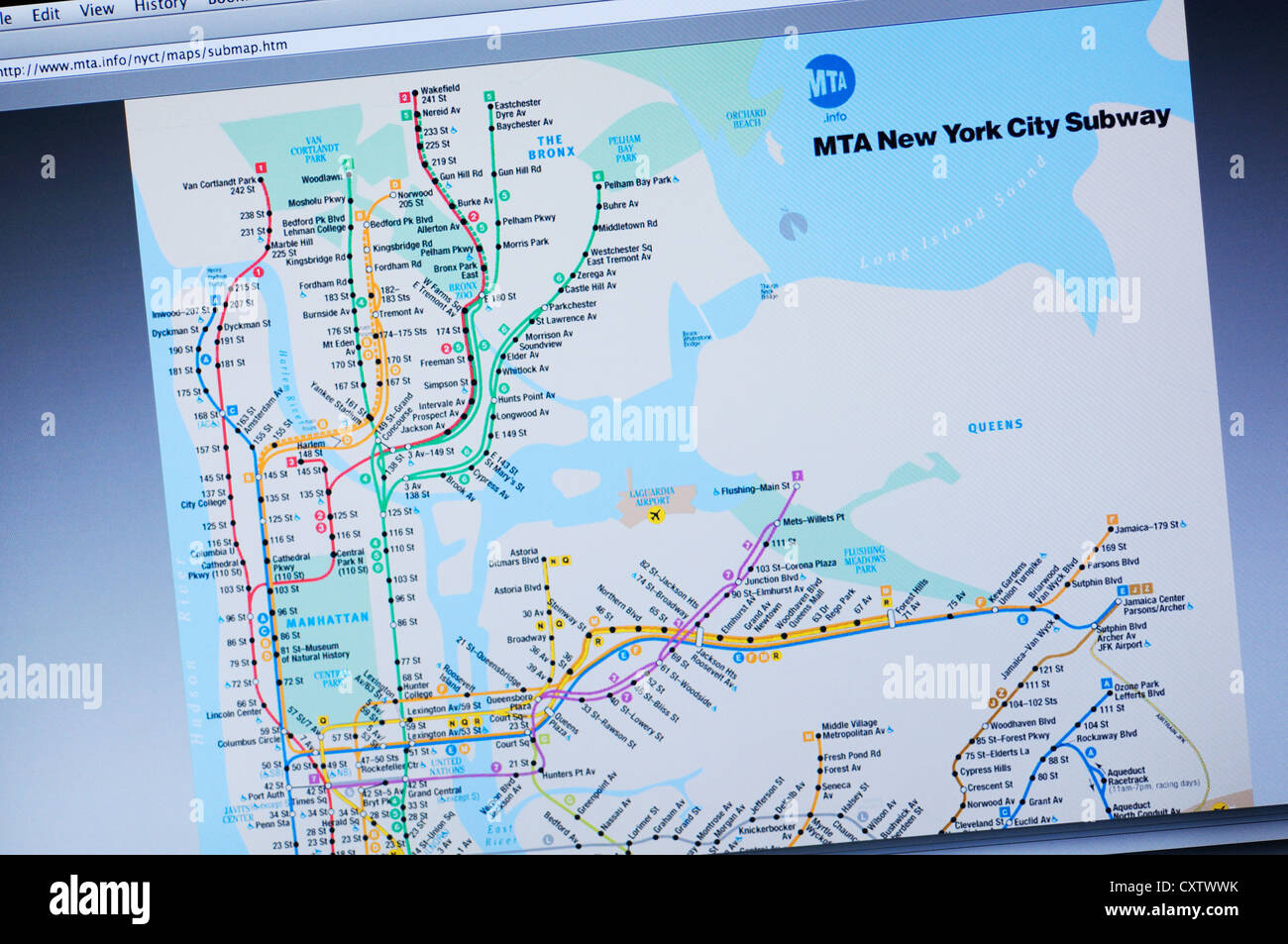 New York City subway du site site Banque D'Images