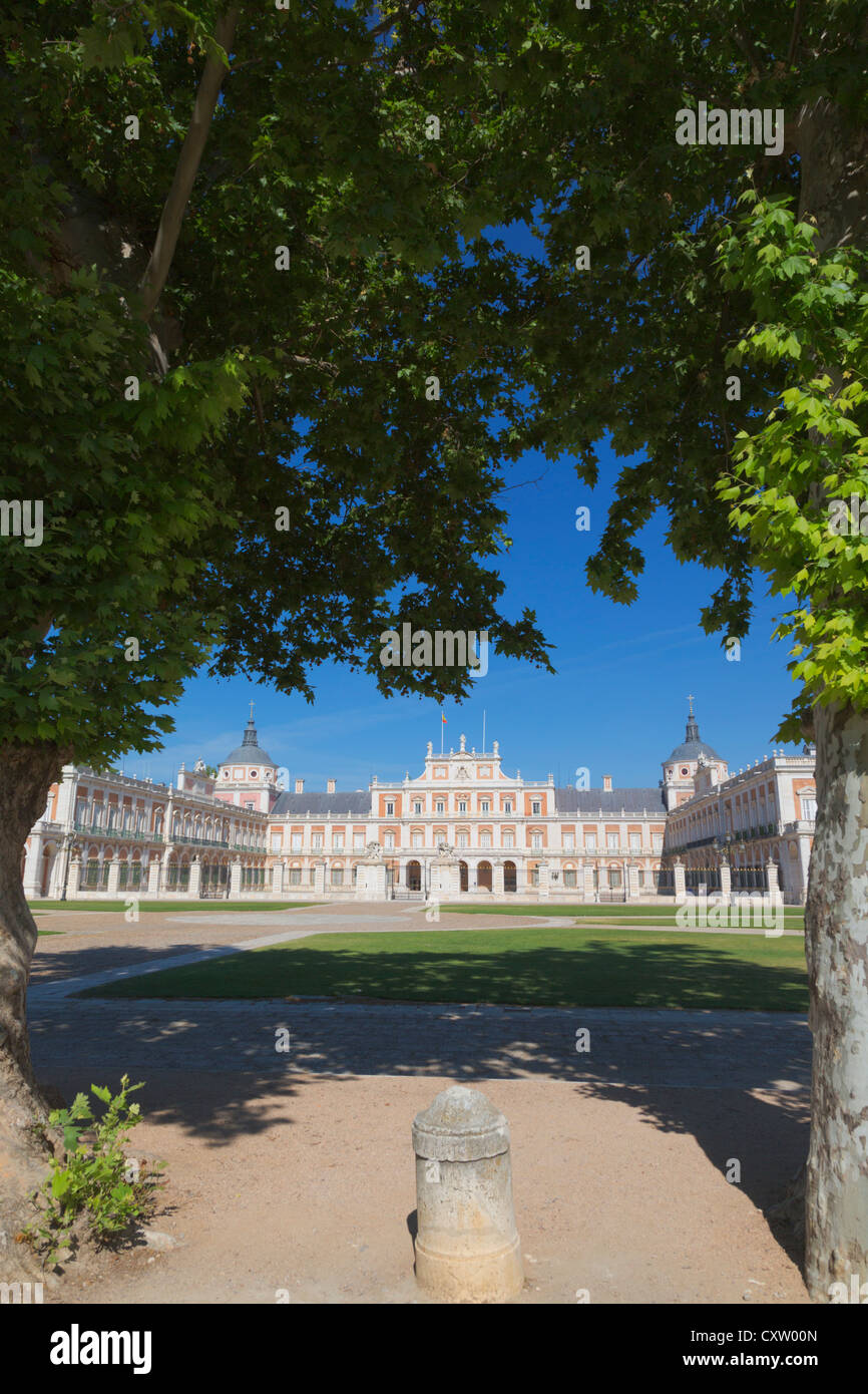 Aranjuez, Comunidad de Madrid, Espagne. Le Palais Royal. Banque D'Images