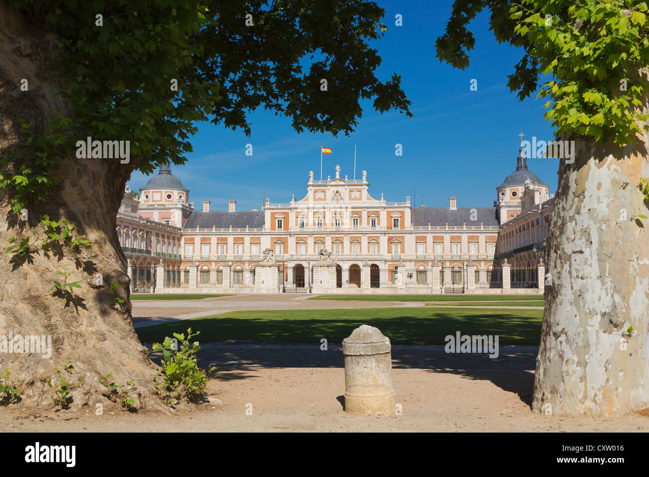Aranjuez, Comunidad de Madrid, Espagne. Le Palais Royal. Banque D'Images
