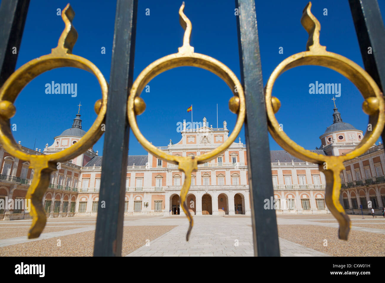 Aranjuez, Comunidad de Madrid, Espagne. Le Palais Royal. Banque D'Images