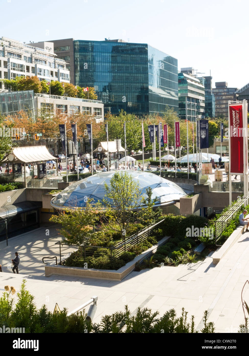Et Robson Square, Vancouver Art Gallery, Vancouver, BC, Canada Banque D'Images
