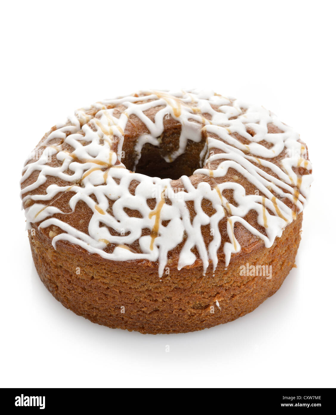 Pamkin avec du glaçage à gâteau et sirop de caramel Banque D'Images