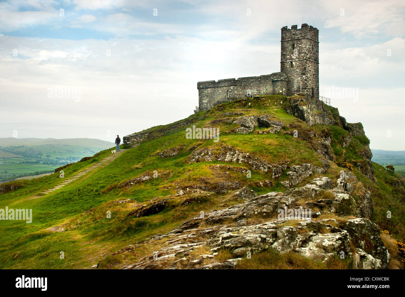 Église Saint-Michel, Église Brentor, Devon, Angleterre Banque D'Images