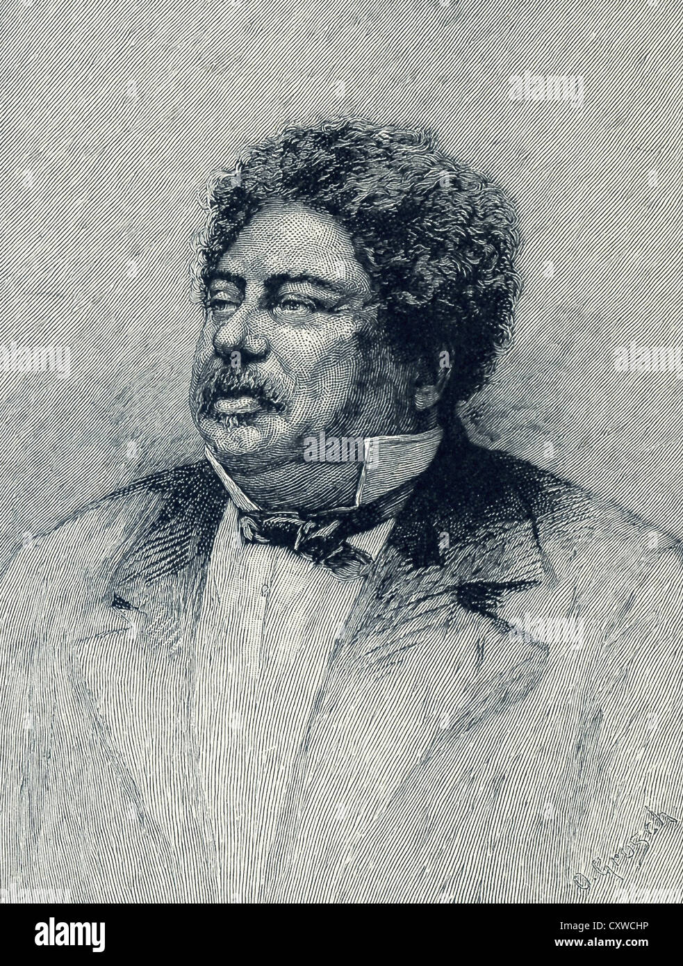 L'auteur français Alexandre Dumas a écrit Les Trois Mousquetaires et le Comte de Monte-Cristo. Banque D'Images