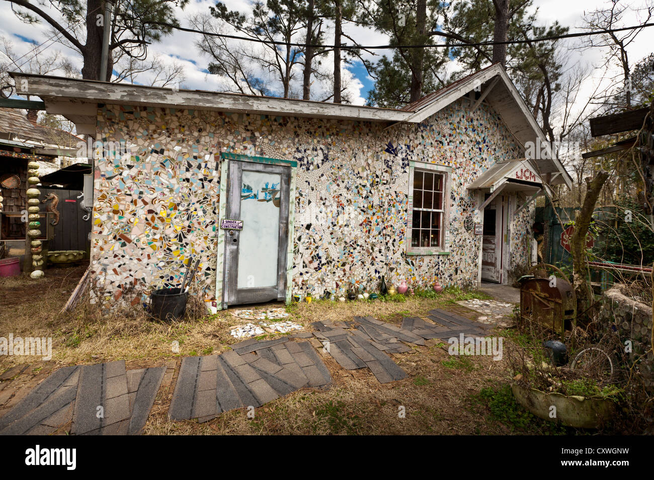Chambre des Shards, Abita Mystery House aka UCM Museum, Abita Springs, en Louisiane Banque D'Images