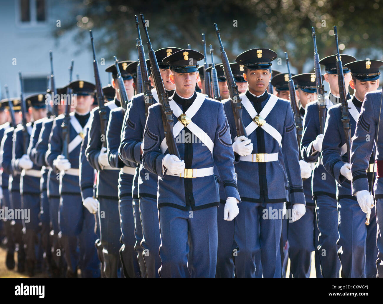 Défilé hebdomadaire à la Citadelle, Charleston, Caroline du Sud Banque D'Images