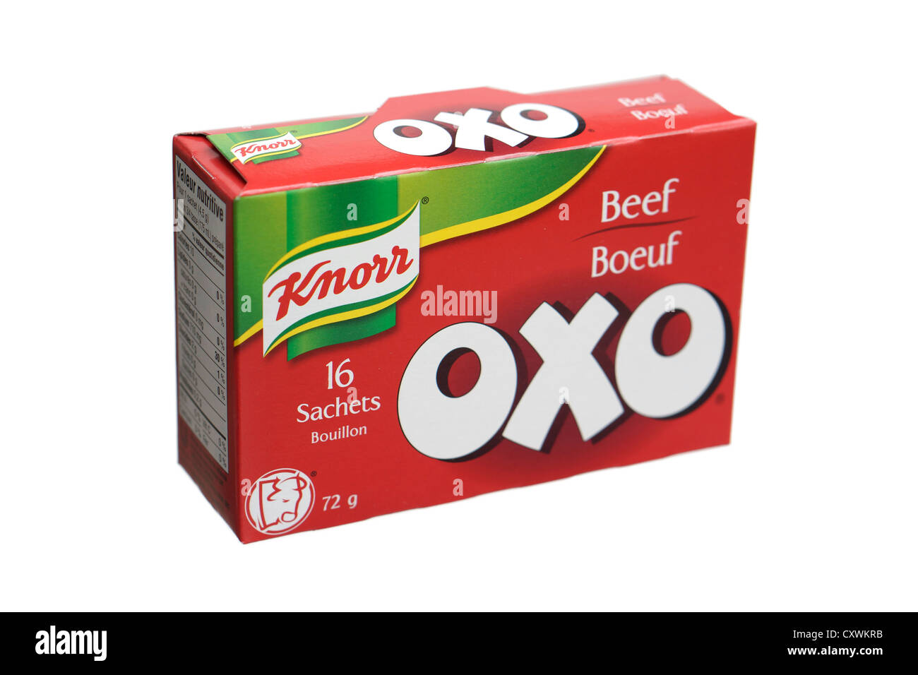 OXO bouillon de boeuf, bouillon Banque D'Images