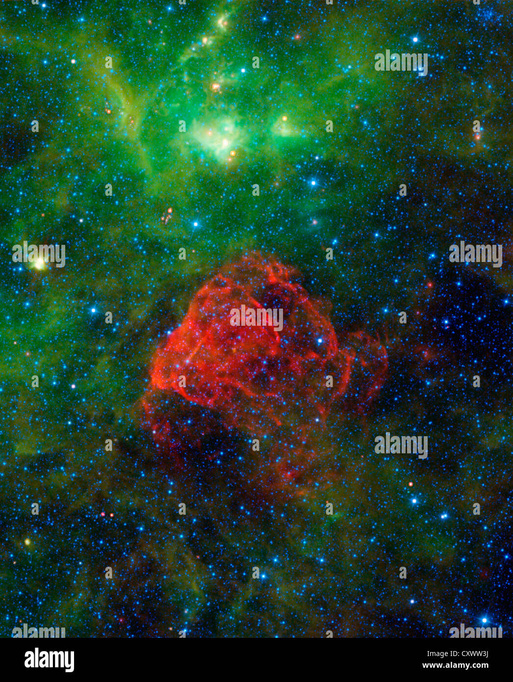 Puppis A, une explosion de supernova Banque D'Images