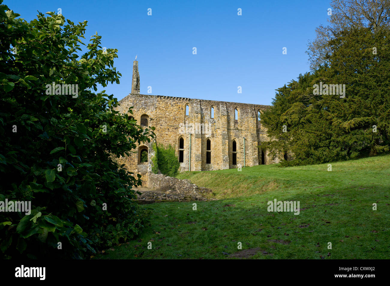 Les vestiges de l'Abbaye de Battle au Sussex Banque D'Images