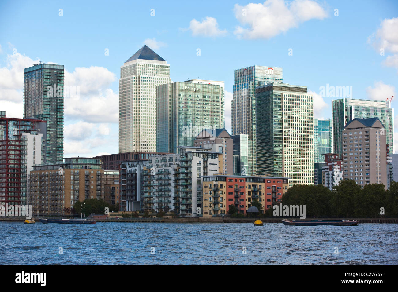 Canary Wharf, le quartier financier de Londres, Isle of Dogs, England, UK Banque D'Images