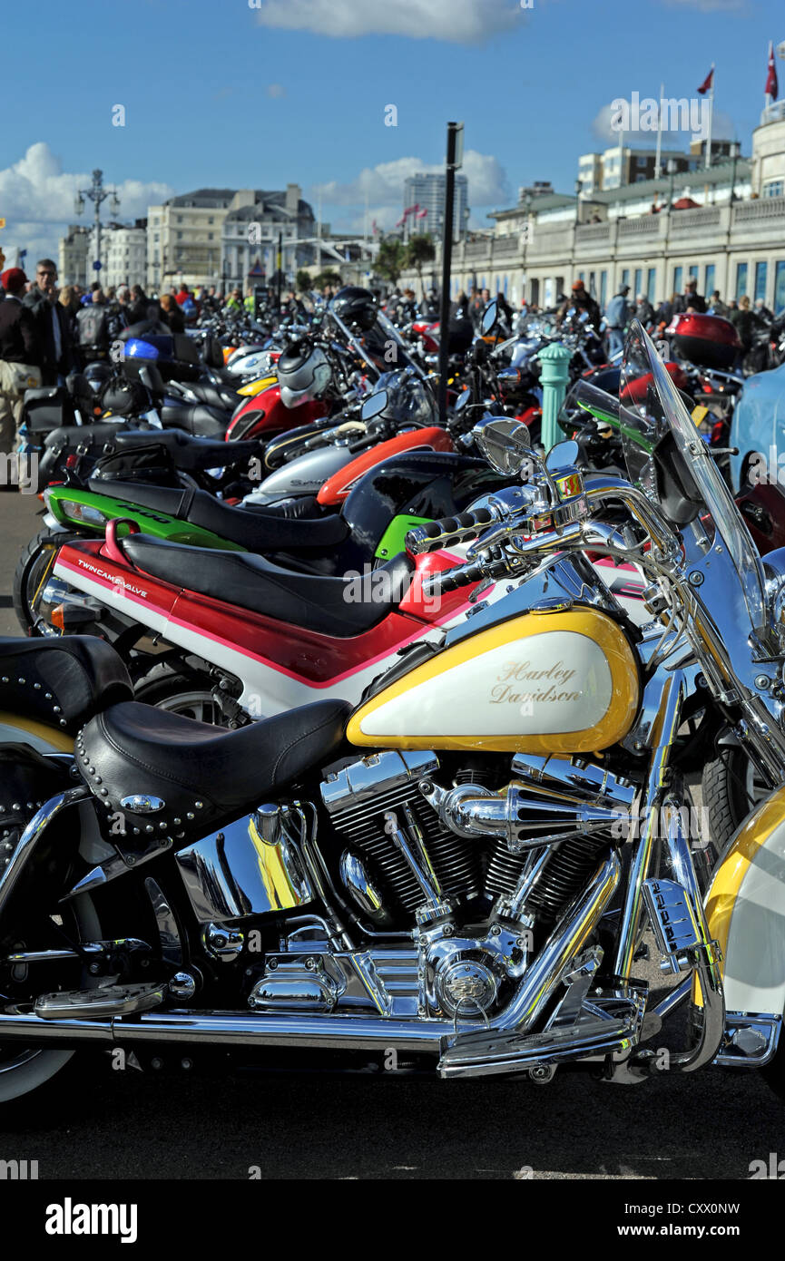 L'organisme de bienfaisance annuel Brightona événement moto au profit de l'organisme de bienfaisance coeur Sussex Banque D'Images