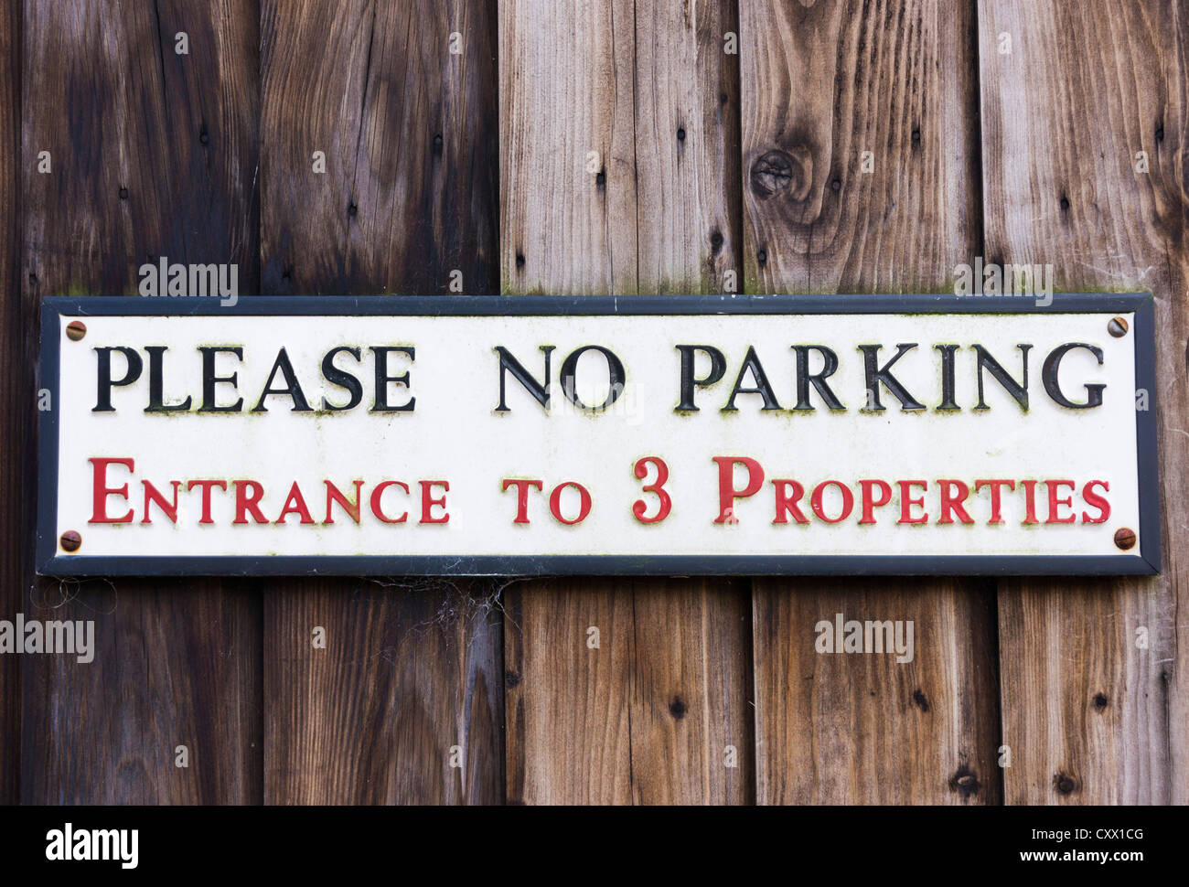 Veuillez no parking sign UK Banque D'Images
