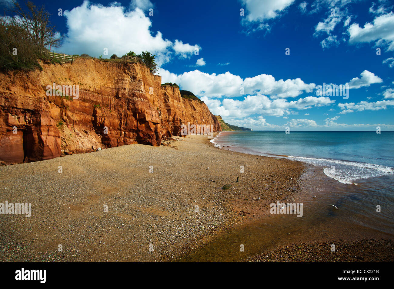 La ville de Sidmouth sur la côte sud du Devon. Banque D'Images
