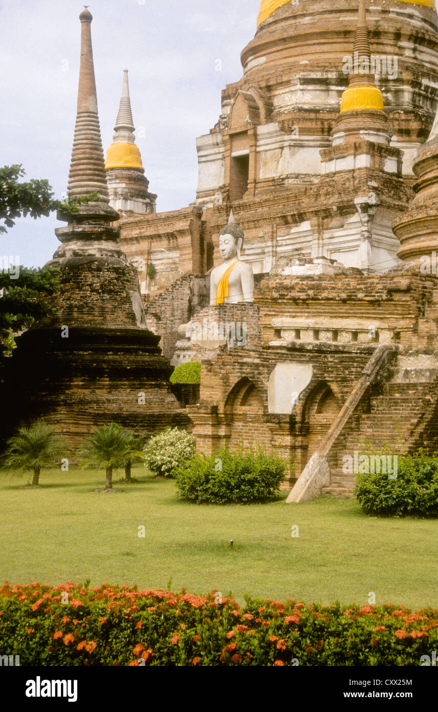 Vieux Bangkok Juillet-2000 (diapositives) l'Ayutthaya historical park couvre les ruines de la vieille ville d'Ayutthaya en Thaïlande Banque D'Images