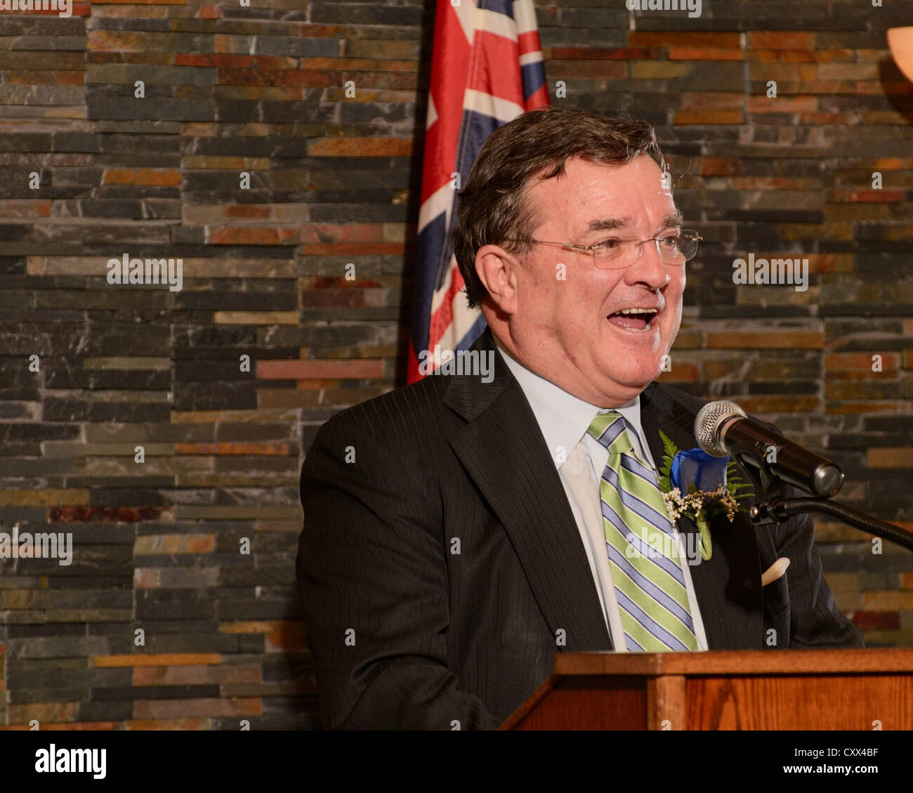 Le ministre des Finances du Canada, Jim Flaherty, répond une collecte de fonds en octobre 2012. Banque D'Images
