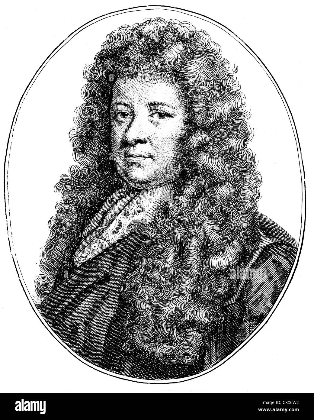 SAMUEL Pepys (1633-1703) Administrateur de la marine britannique et auteur du célèbre journal codé Banque D'Images