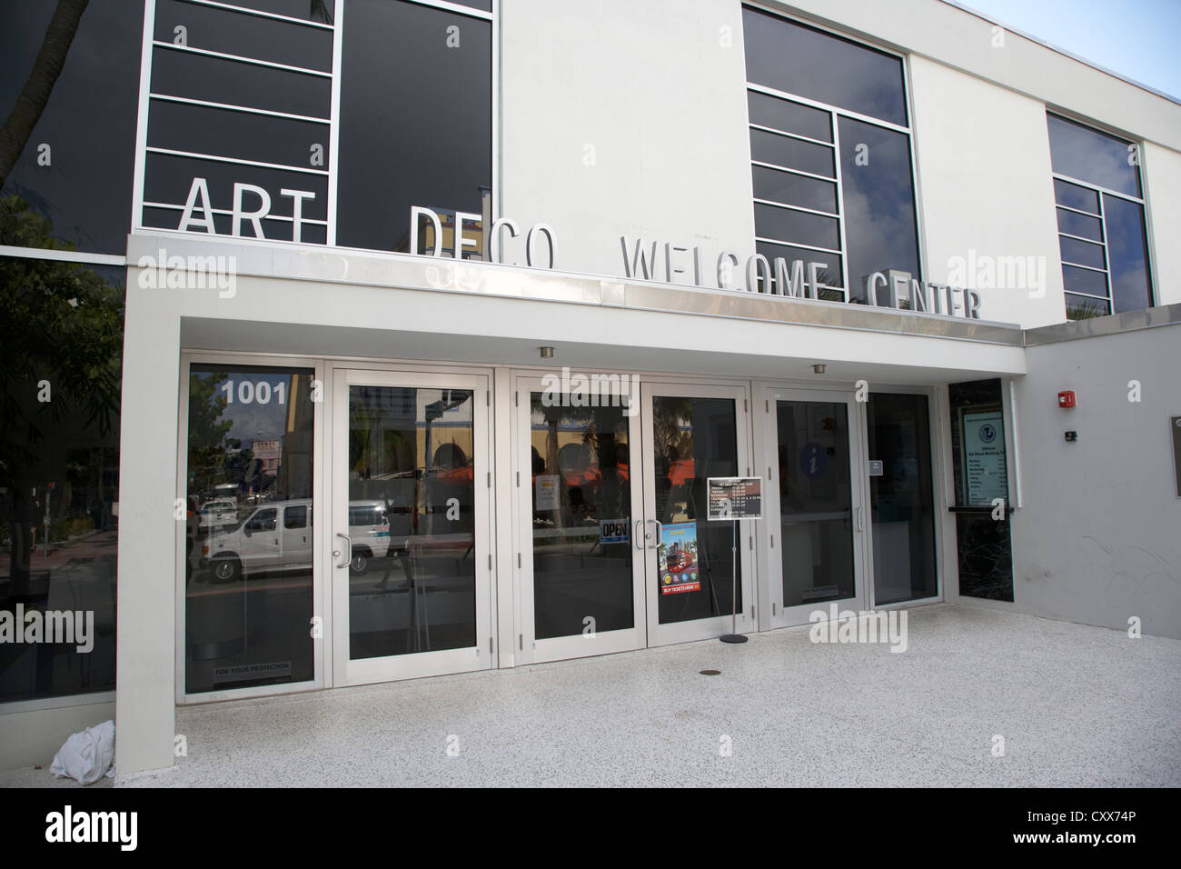 Art Deco Welcome Center Miami South beach floride usa Banque D'Images Art Deco Welcome Center Miami South beach floride usa Banque D'Images