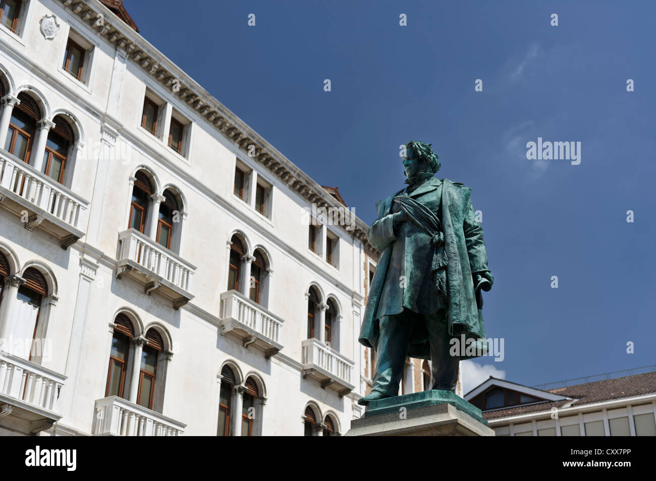 Patriote vénitien Daniel Manin statue, Venise, Italie. Banque D'Images