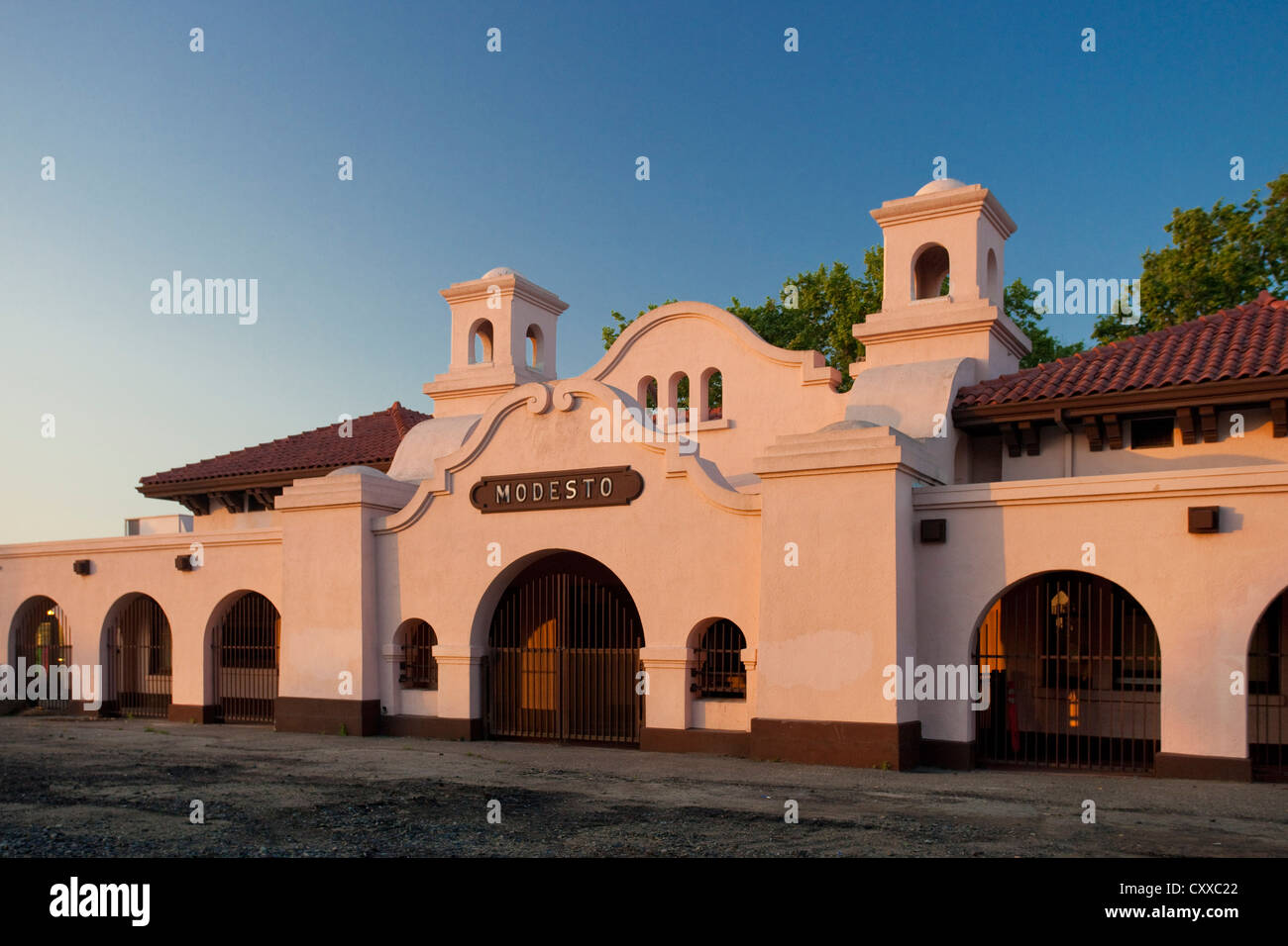 Station de Transit de Modesto, Modesto, en Californie. Banque D'Images