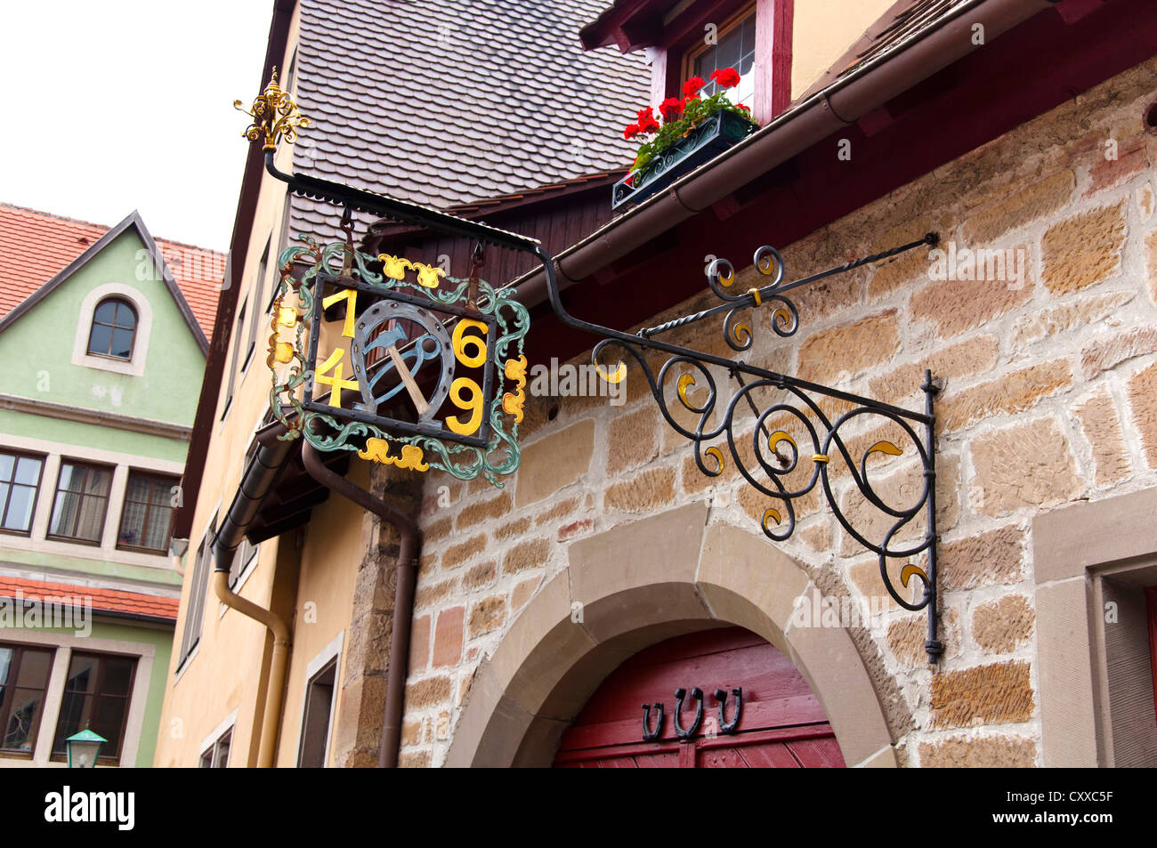 Rothenburg ob der Tauber, ville médiévale en Bavière, Allemagne Banque D'Images