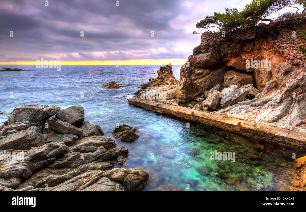 Platja d'Aro, Costa Brava, Espagne Banque D'Images