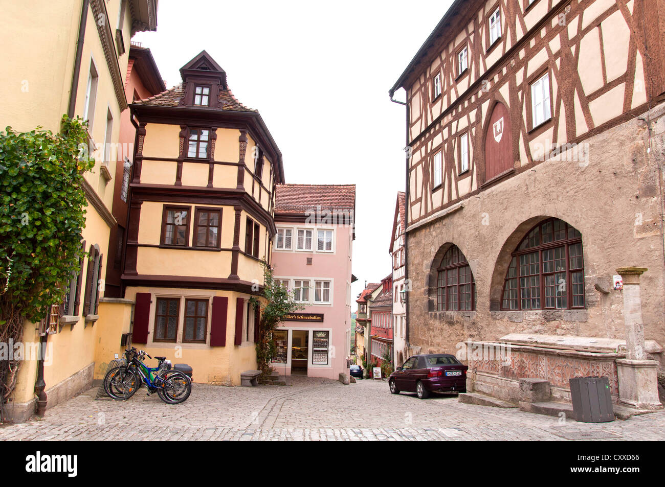 Rothenburg ob der Tauber, ville médiévale en Bavière, Allemagne Banque D'Images