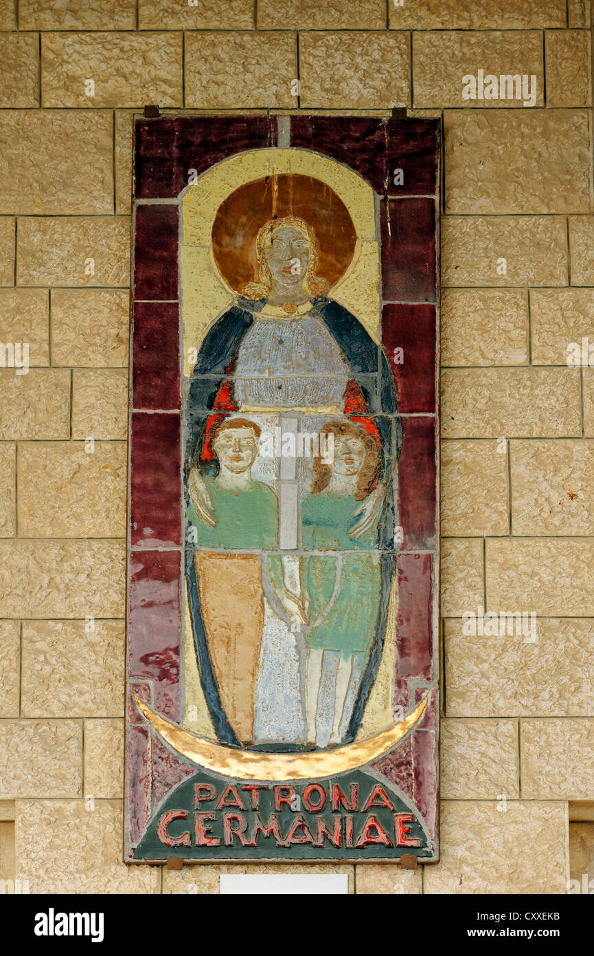 Patrona Germaniae, basilique de l'Annonciation à Nazareth, Tibériade, Israël, Moyen Orient Banque D'Images