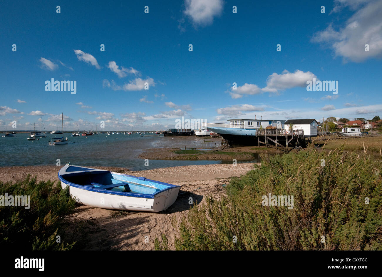 west mersea seashore, essex, angleterre Banque D'Images
