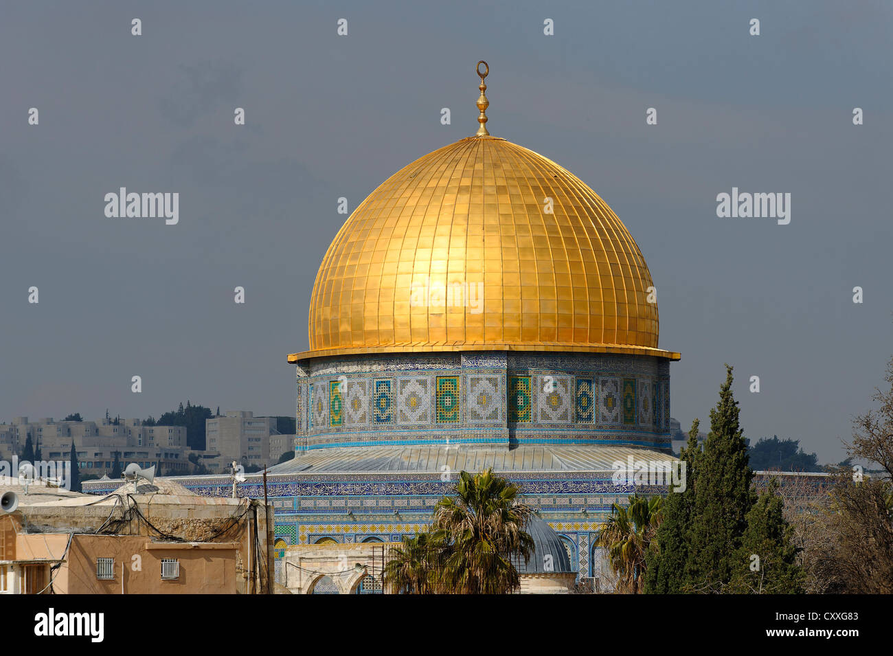 Dôme du Rocher, Jérusalem, Israël, Moyen Orient Banque D'Images