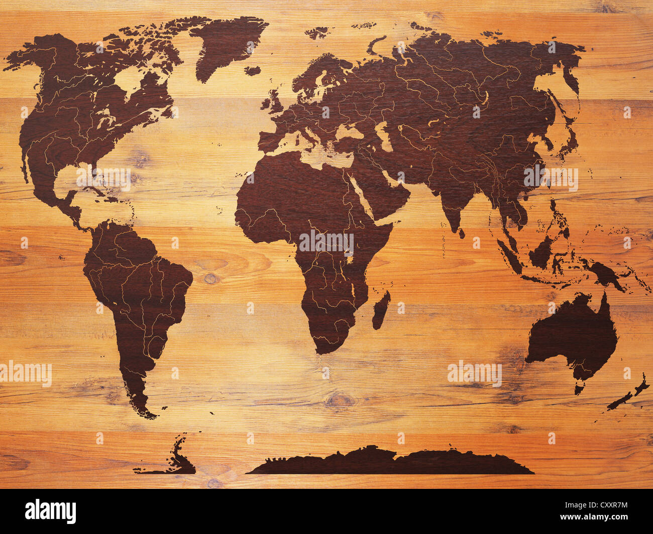 Carte en bois de la carte du monde 3D ENJOYTHEWOOD MOM Wood world
