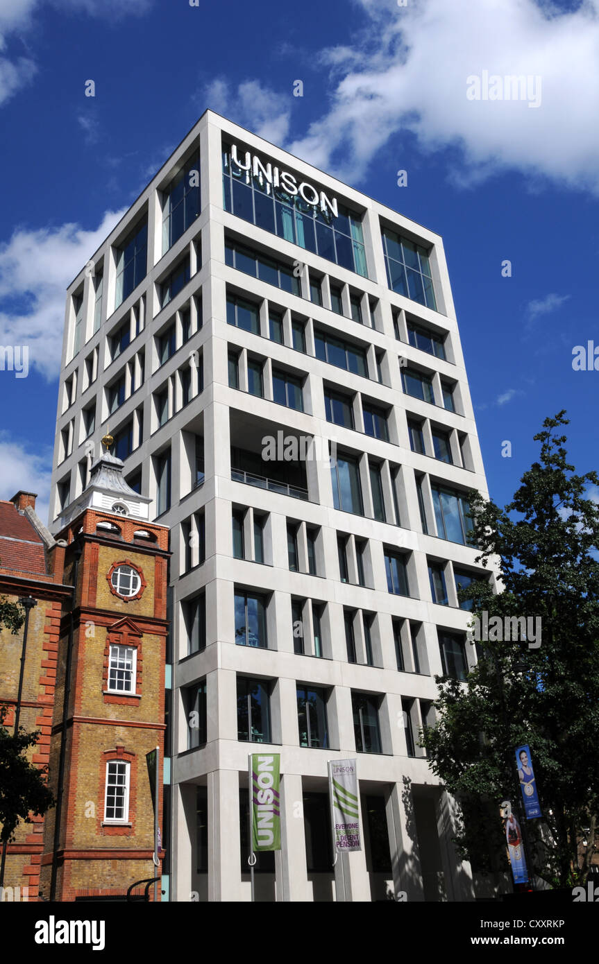 Siège de l'UNISON, 'Euston Road, Londres, Angleterre, Grande-Bretagne, Royaume-Uni Banque D'Images