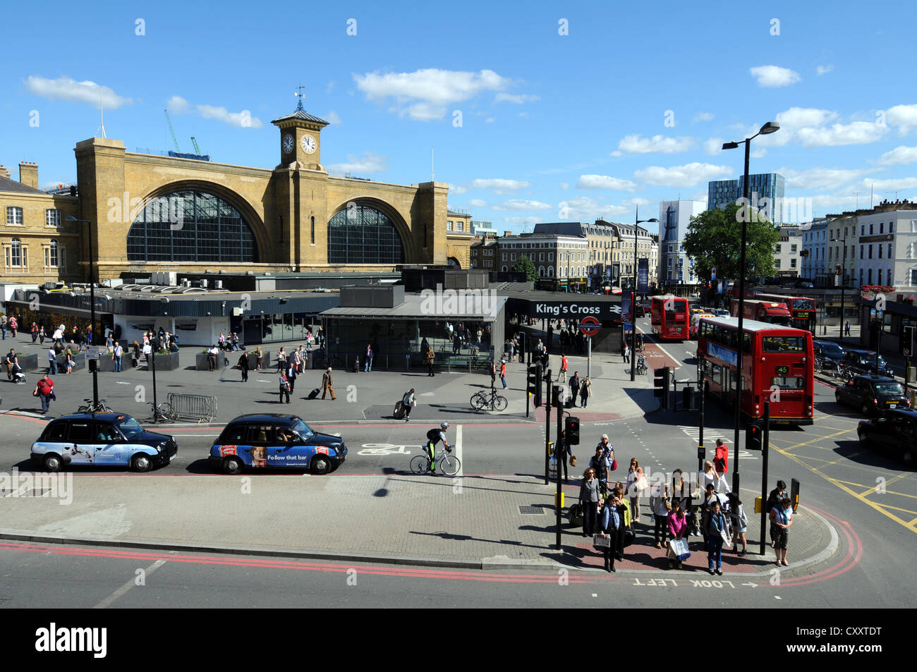 La gare de King's Cross, Camden, London, Angleterre, Royaume-Uni Banque D'Images
