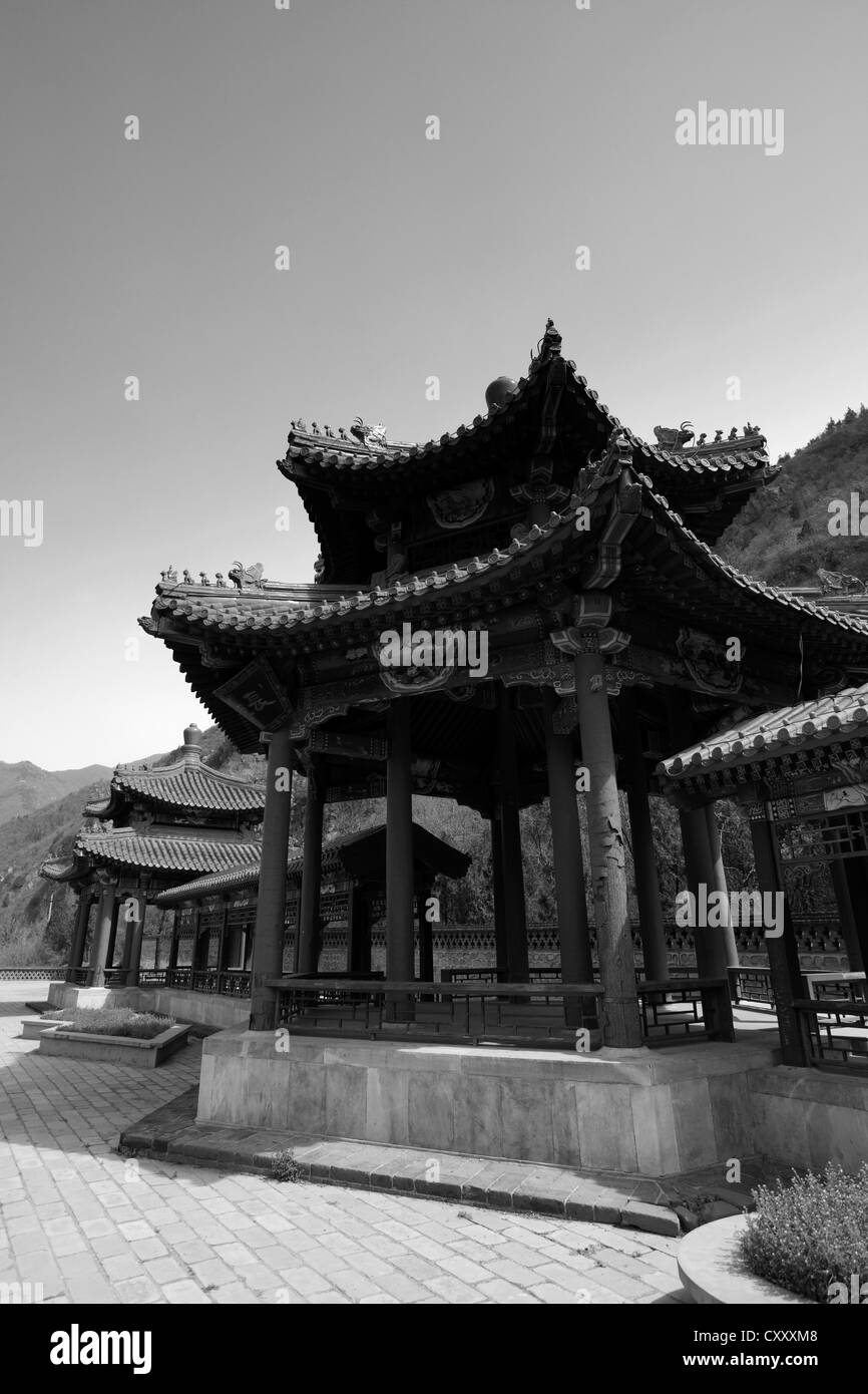 Une pagode de culte à la section de passage Juyongguan de la Grande Muraille de Chine, Changping Provence, Chine, Asie. Banque D'Images