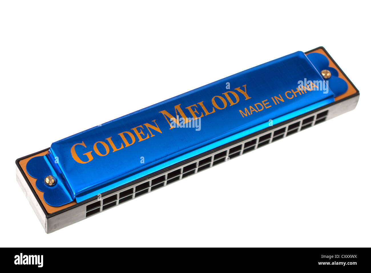 Trou 16 harmonica Golden Melody fabriqué en Chine Banque D'Images