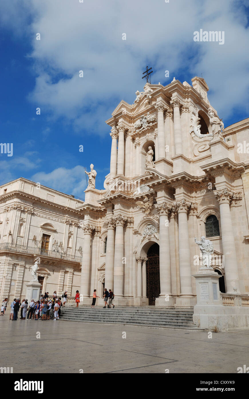 La cathédrale (Duomo) à Syracuse, Sicile, Italie. Banque D'Images